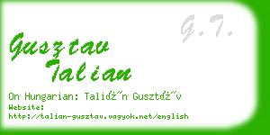 gusztav talian business card